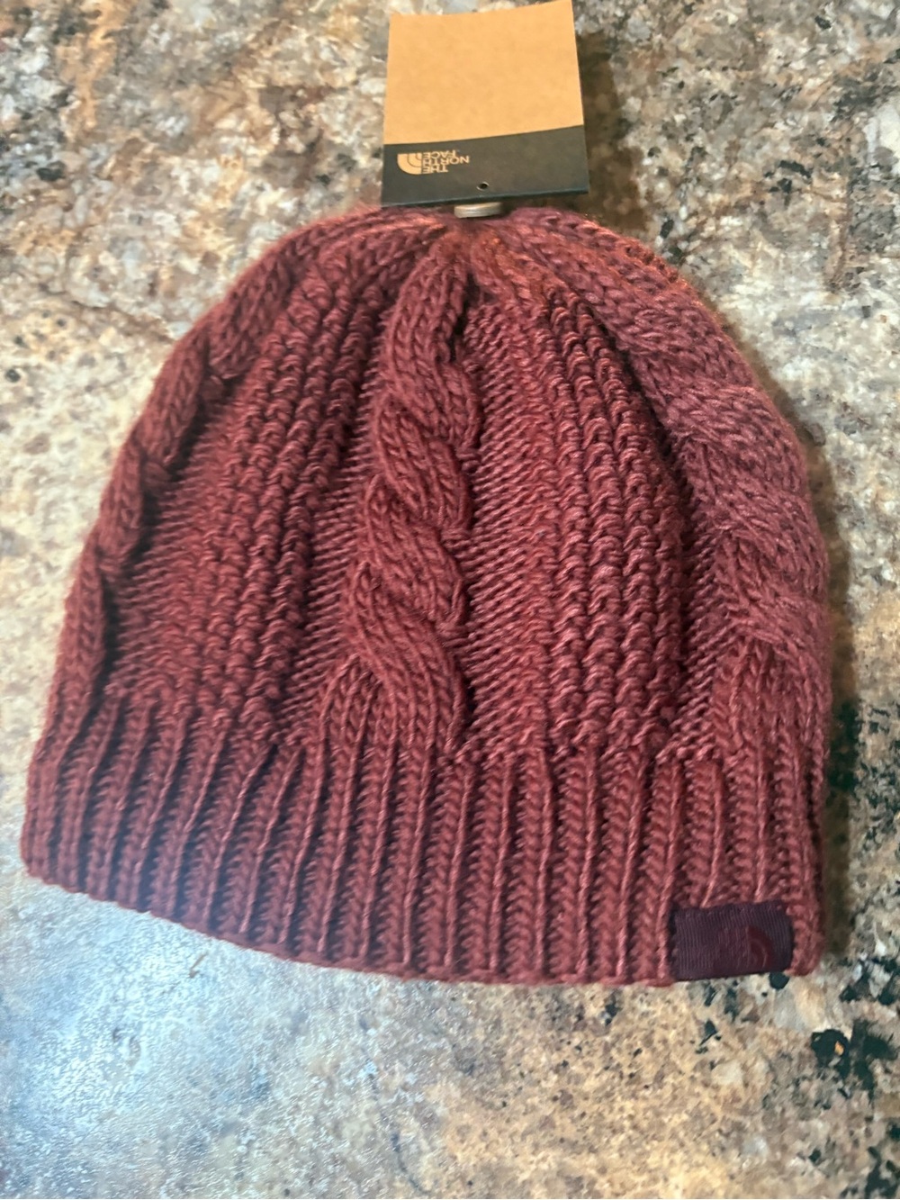 The North Face Men’s Maroon Cable Knit Beanie